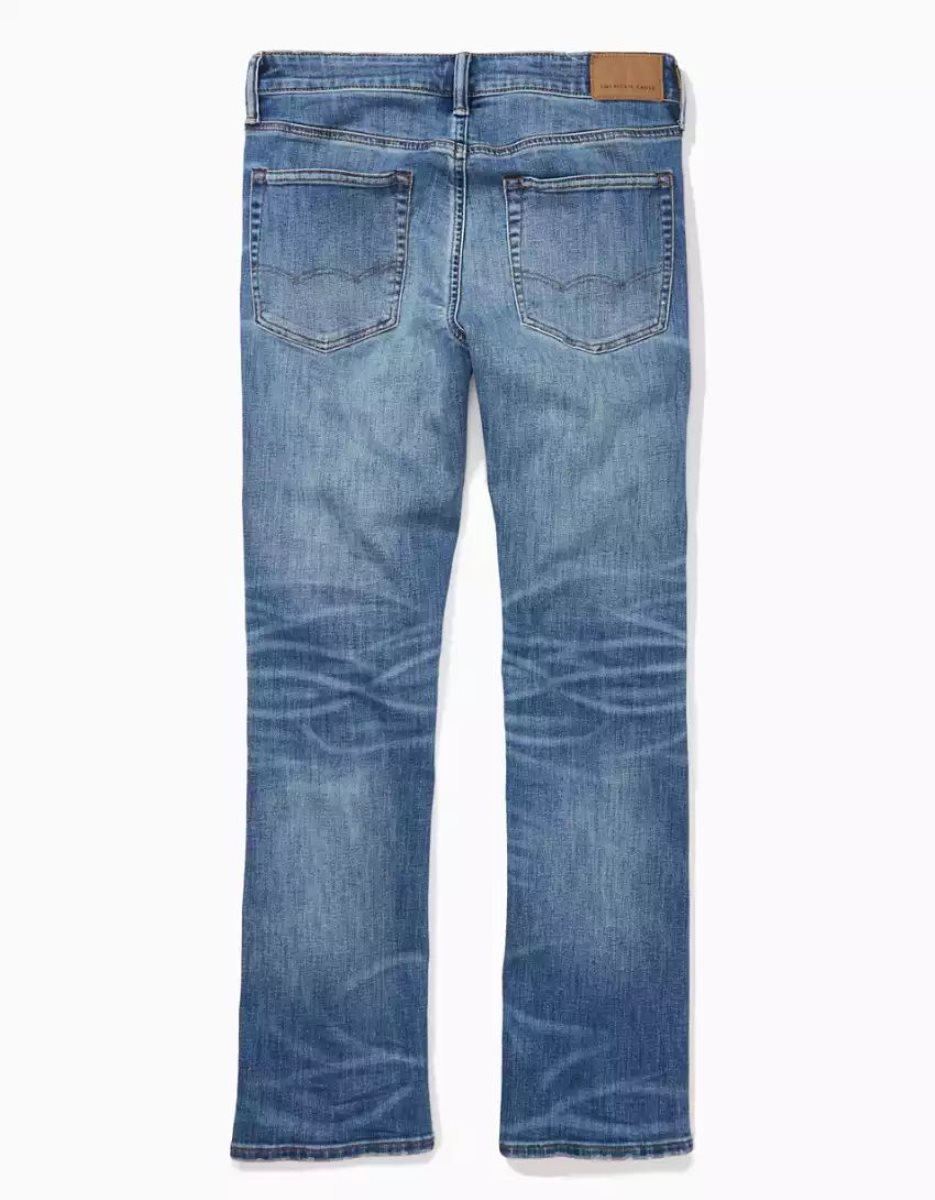 Jean American Eagle AE AirFlexDistressed Original Bootcut Bleu Homme | JGV-41751764